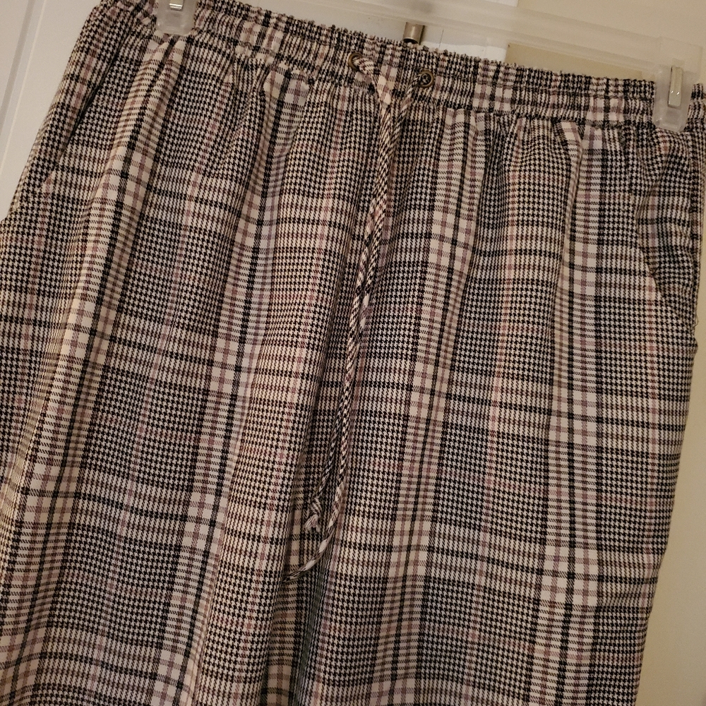 Plaid Check Pattern Pants